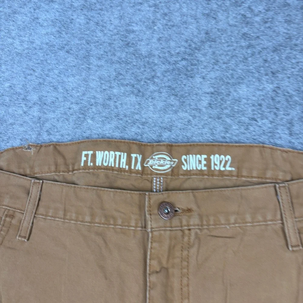 Dickies Canvas Work Shorts Mens 40 Brown Relaxed Fit Utility Rugged Workwear